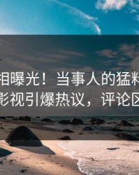 昨晚真相曝光！当事人的猛料事件在人人影视引爆热议，评论区炸裂