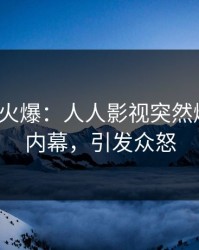大V回应火爆：人人影视突然爆出爆料内幕，引发众怒